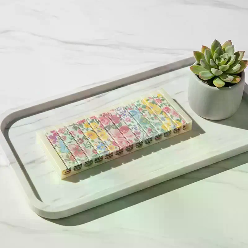 Nail Foil Transfer - صندوق تخزين رقائق الأظافر بـ 10