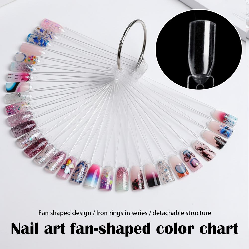 Nail Art Quotes - 50 قطعة عينة أظافر شفافة، بطاقة
