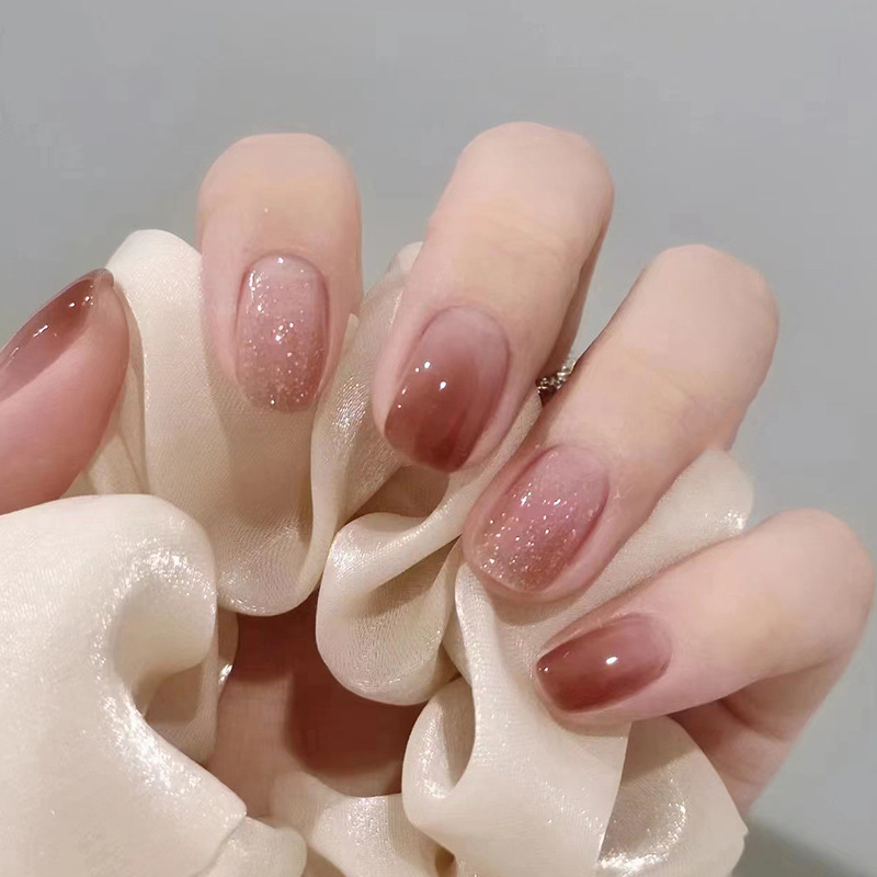 24 قطعة الكراميل البني أومبير  - مراجعة Nail Art Simple Elegant وسعره