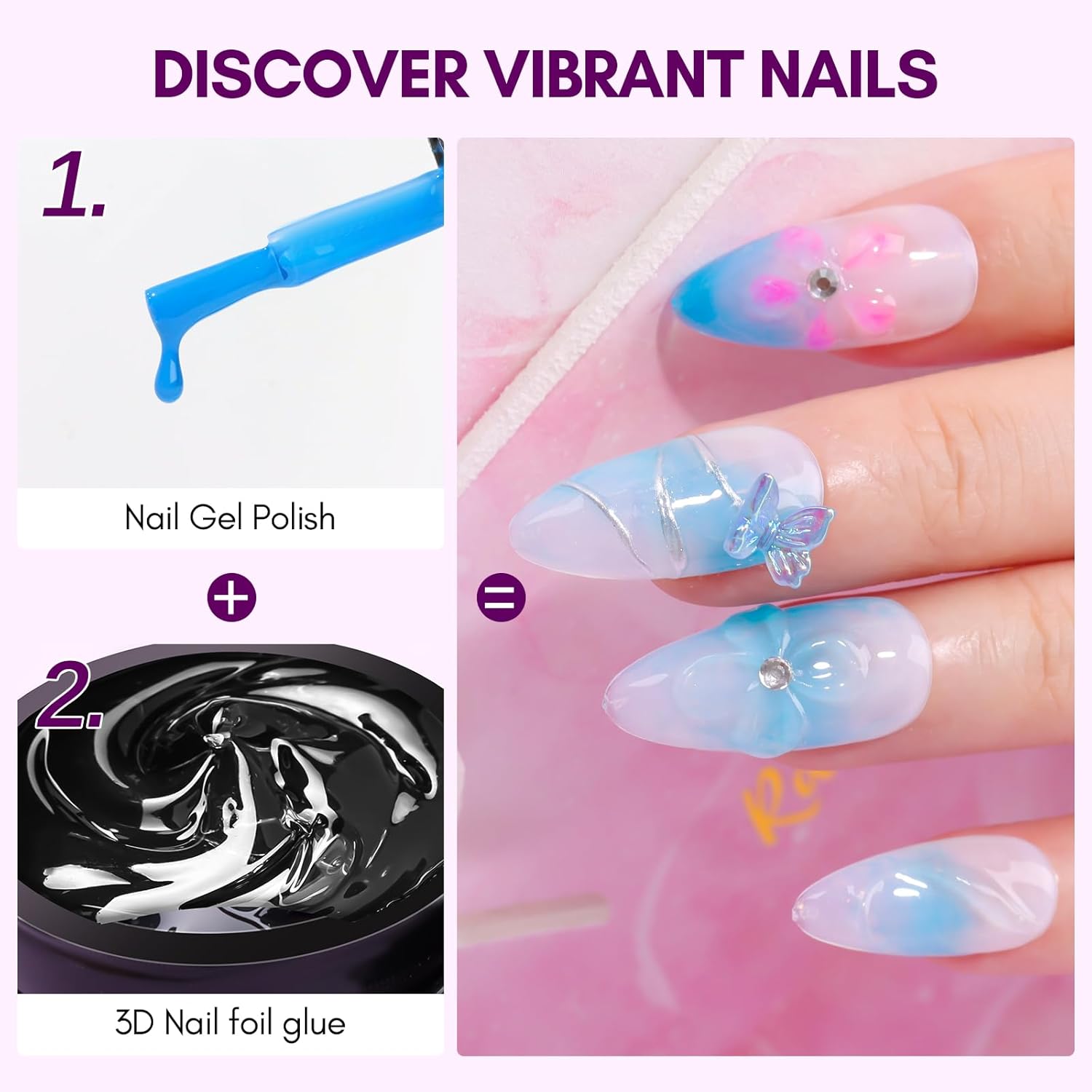 جل أظافر ماكارت ثلاثي الأبعاد  - مراجعة Nail Foil Transfer وسعره