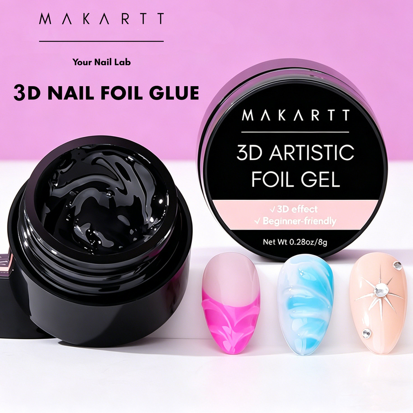 جل أظافر ماكارت ثلاثي الأبعاد  - مراجعة Nail Foil Transfer وسعره