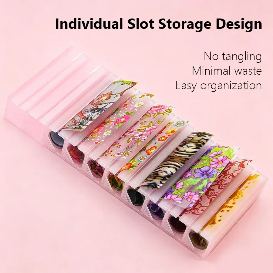 صندوق تخزين محمول بـ 10 أقسام  - مراجعة Nail Foil Transfer وسعره