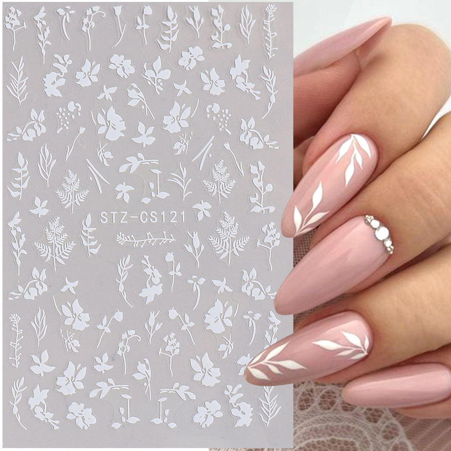 2 قطع 3D بسيطة الأزهار ورقة مس - مراجعة Nail Art Simple Elegant وسعره