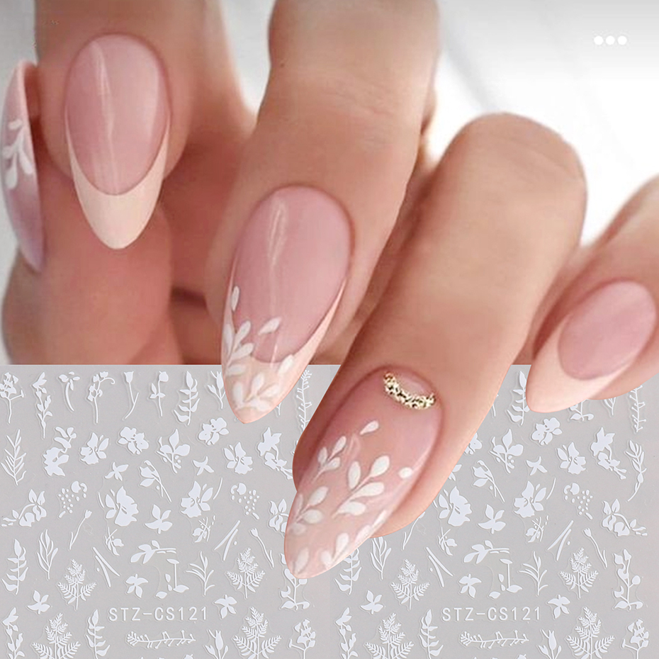 2 قطع 3D بسيطة الأزهار ورقة مس - مراجعة Nail Art Simple Elegant وسعره