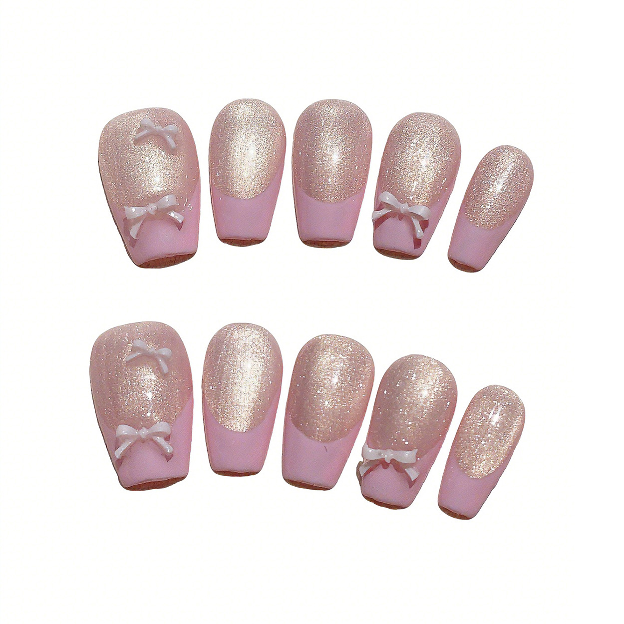 10 قطع أظافر صناعية قصيرة على  - مراجعة Nail Art Simple Elegant وسعره