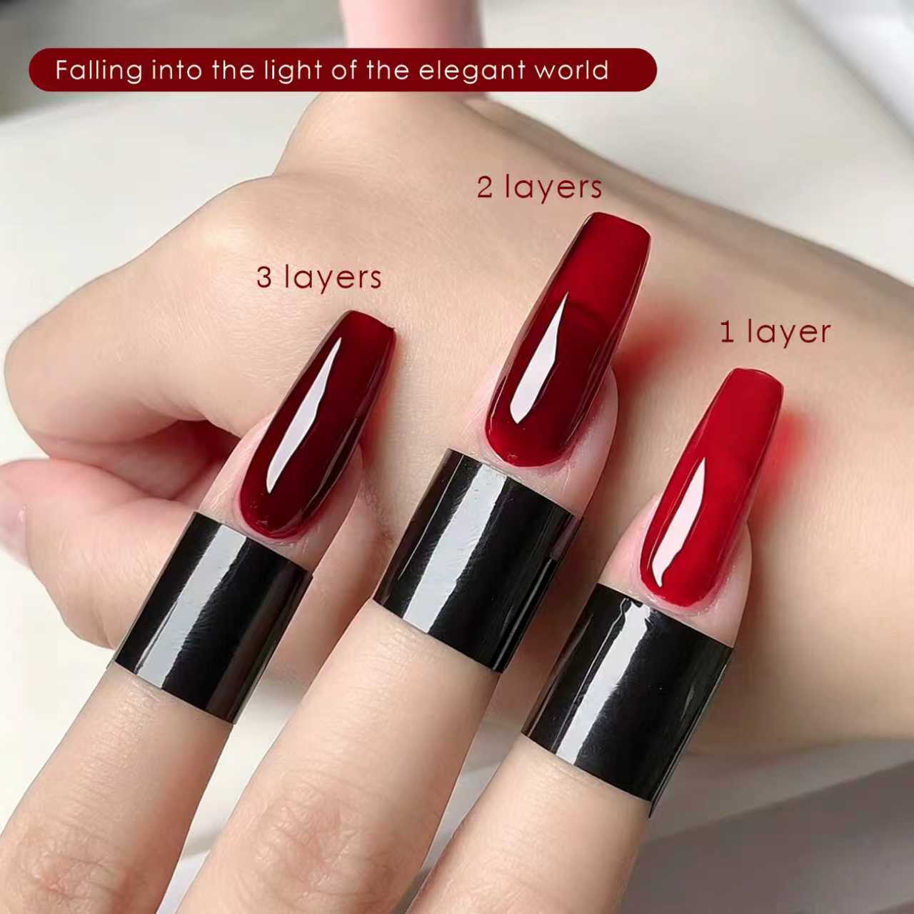 طلاء أظافر أحمر شفاف بحجم 15 م - مراجعة Nail Art Simple Elegant وسعره
