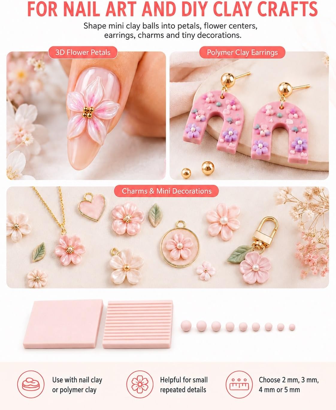 4 قطع من أدوات صنع كرات الجل ا - مراجعة Nail Art Ideas وسعره
