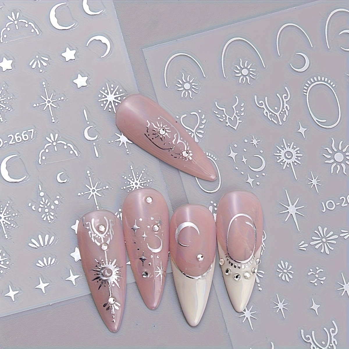 مجموعة من 4 ملصقات بوهيمية على - مراجعة Nail Art Quotes وسعره