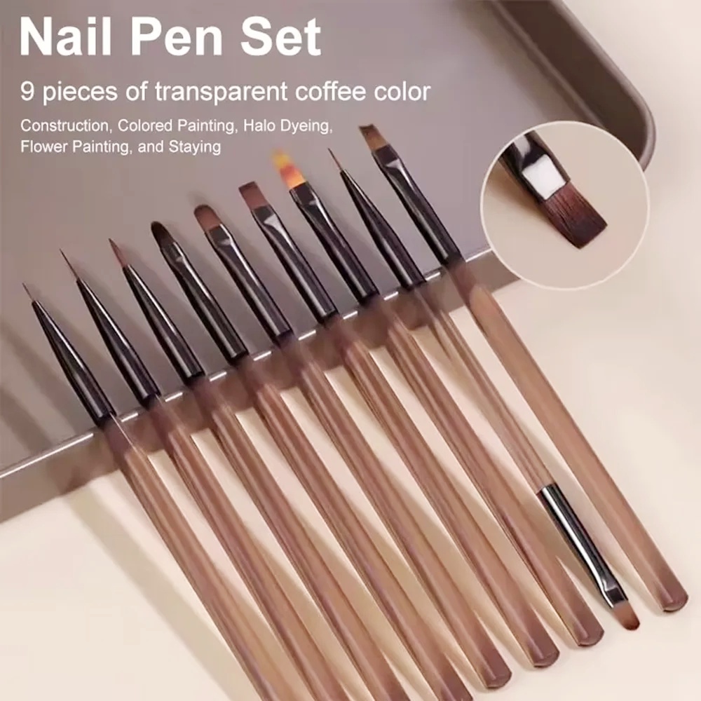9 قطعة فرشاة الأظافر لمسمار ال - مراجعة Nail Art Quotes وسعره
