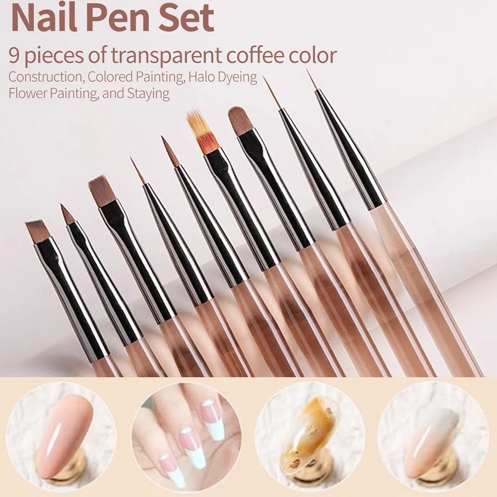 9 قطعة فرشاة الأظافر لمسمار ال - مراجعة Nail Art Quotes وسعره