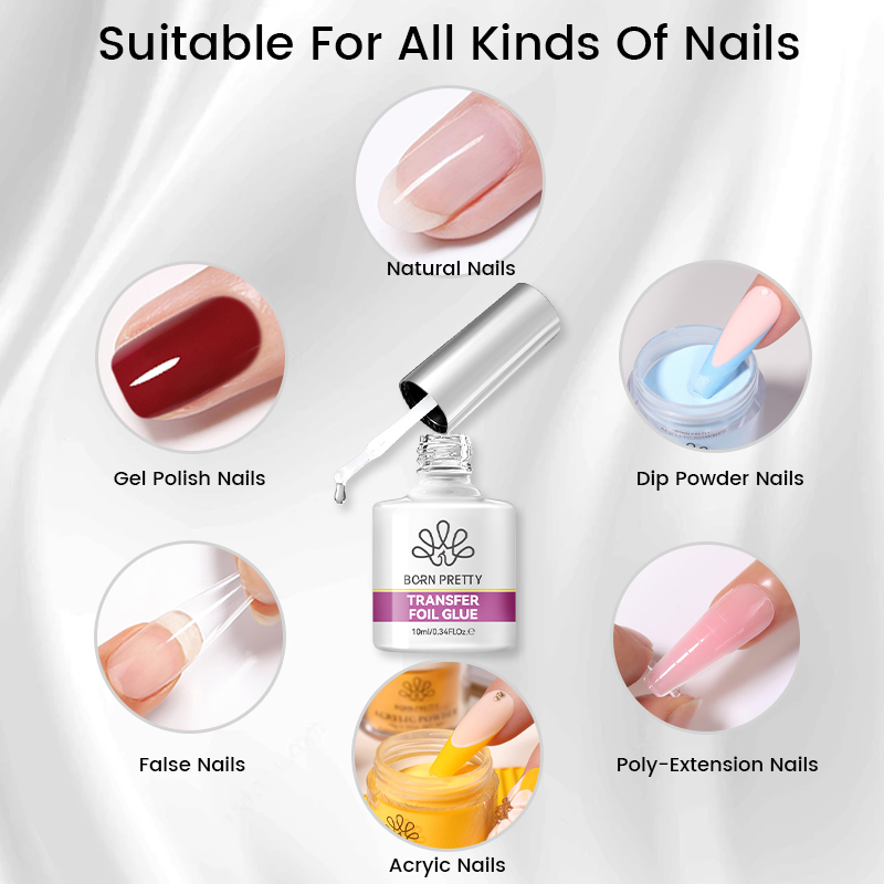 جل لاصق لرقائق الأظافر من BORN - مراجعة Nail Foil Transfer وسعره